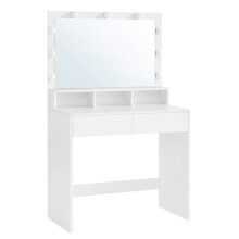 Coiffeuse avec miroir table de maquillage avec 9 ampoules led luminosité réglable 2 tiroirs et