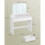 Coiffeuse - HELLOSHOP26 - Miroir pliable - 2 tiroirs - 3 compartiments - Design moderne blanc 3