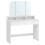 Coiffeuse - HELLOSHOP26 - Miroir pliable - 2 tiroirs - 3 compartiments - Design moderne blanc 1