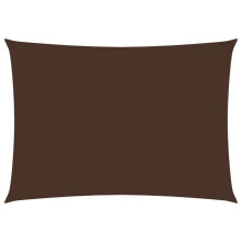 Voile toile d'ombrage parasol tissu oxford rectangulaire 2 x 4 m marron 02_0009610