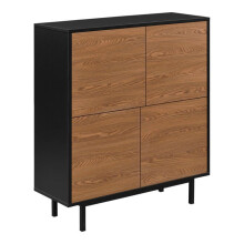 Commode estilizada móvel de armazenamento prático gnosjö com 4 portas 93 x 80 x 30