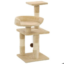 Árvore para gatos arranhador de brinquedo para animais de pelúcia em sisal 65 cm bege 3702043