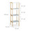 Scaffale in bambù con 4 ripiani per il bagno 110 cm 3213052 1