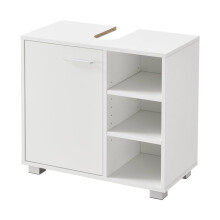 Móvel sob lavatório design móvel de armazenamento para banheiro sob a pia com 3 prateleiras em painel de partículas melam.