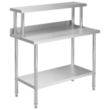 Table de travail de cuisine - HELLOSHOP26 - Modèle - Noir - Acier inoxydable - 120x60x120 cm