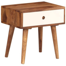 Mesa de noite, criado-mudo, cômoda, armário, móvel de quarto em madeira maciça de sesham 45 x 30