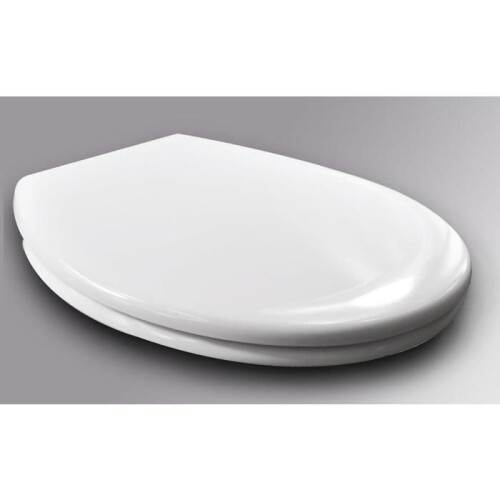 Assento de vaso sanitário em plástico branco com fechamento automático e fixação rápida 19_0000677