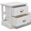Mesa de cabeceira cómoda armário móvel quarto 2 pcs branco 1402097 2