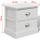 Mesa de cabeceira cómoda armário móvel quarto 2 pcs branco 1402097 4
