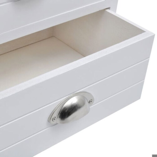 Mesa de cabeceira cómoda armário móvel quarto 2 pcs branco 1402097 2