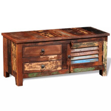Mobile TV design pratico in legno massello riciclato 2502023