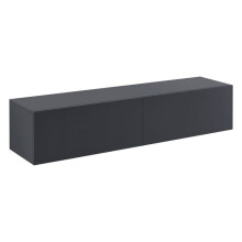 Estante de pared mueble soporte de TV 140 cm gris oscuro mate 03_0005191