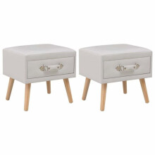 Mesa de noite, cabeceira, cómoda, armário, móvel de quarto 2 pcs branco 40x35x40 cm sintético 1402055