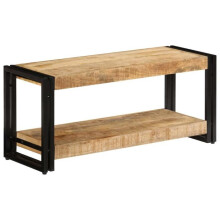 Mobile TV design pratico 90 cm in legno massello di mango 2502028