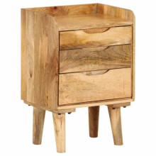 Mesa de noite, criado-mudo, cômoda, armário, móvel de quarto, madeira de mangueira maciça 40 x 30 x 59,5 cm 1402059