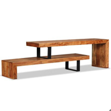 Meuble télé buffet tv télévision design pratique bois d'acacia massif 2502036
