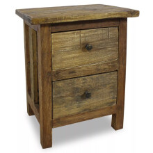 Mesa de noite cabeceira cômoda armário móvel quarto madeira de recuperação maciça 40 x 30