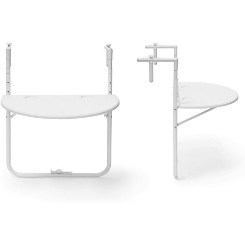 Table de balcon pliante pliable 3 niveaux réglable blanc 13_0002691_3/2 2