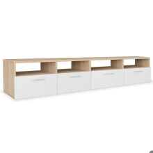 Móvel de TV buffet design prático aglomerado 95 cm carvalho e branco 2502044