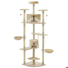 Árvore de gato arranhador grata niche brinquedo animais pelúcia em sisal 203 cm bege e