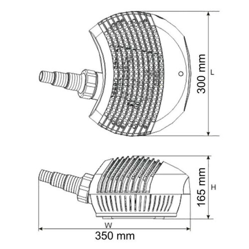 Teichpumpe mit Filterfiltration für Koi, Eco 7000 Liter pro Stunde 1