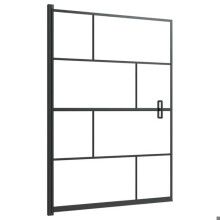 Cabine de douche - Helloshop26 - Rectangulaire - Verre 4mm - Noir - Coulissante