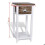 Mesa de noite cabeceira comodidade armário móvel quarto com 1 gaveta marrom e branco 1402160 3
