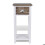 Mesa de noite cabeceira comodidade armário móvel quarto com 1 gaveta marrom e branco 1402160 2