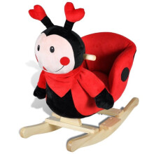 Sedia a dondolo per bambini giocattolo in tessuto rosso 0102020