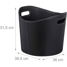 Accessorio per camino a cesta per ciocchi 39,5 cm sintetico nero 13_0001898_2