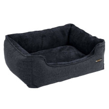 Panier per cane con copertura removibile 70 x 55 x 21cm grigio scuro 12_0001123