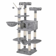 Albero per gatti XXL torre di gioco 164 cm grigio chiaro 12_0001151