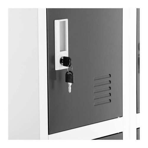 Garderobe mit 12 Fächern 187 cm grau 14_0005988 1