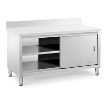 Professioneller Unterbauküchenschrank Edelstahl 150 x 70 x 85 cm Rückenlehne Tragfähigkeit 600 kg 14_0002482