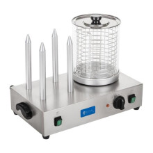Apparecchio macchina per hot dog professionale 4 pane 2 x 300 watt 3614094