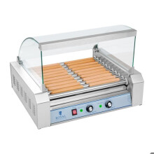 Apparecchio professionale per hot dog in inox 20 salsicce 2 200 watt 3614096