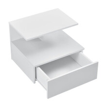 Mesa de cabeceira noite armário de parede com gaveta de armazenamento 40 cm branco 03_0000825