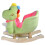 Sedia a dondolo per bambini gioco tessuto verde 0102023 2