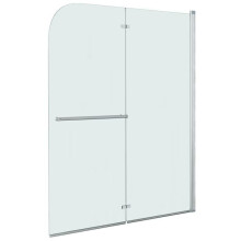 Cabine de douche pliable 2 panneaux ESG 120x140 cm salle de bain 02_0003134