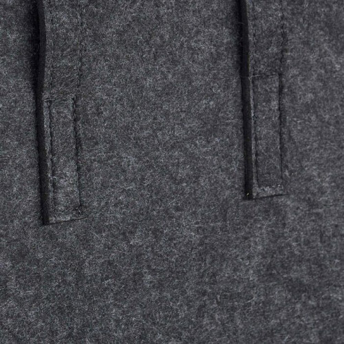 Panier à bûches - HELLOSHOP26 - Pliable - Feutre - 50 litres - Anthracite 2