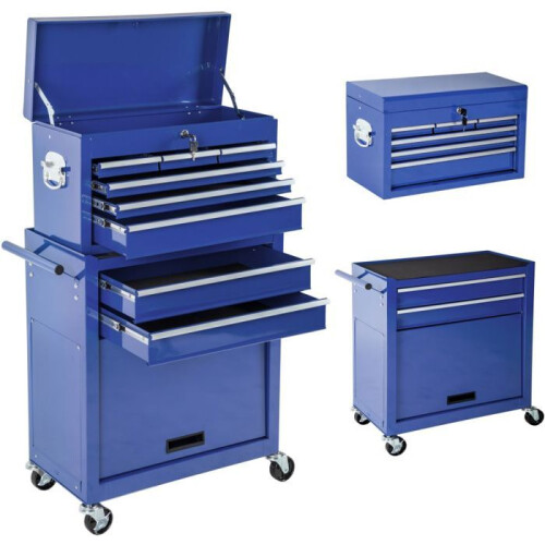 Servante d'atelier 8 tiroirs bleu 3408116 2