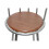 Conjunto de 2 bancos de bar em madeira marrom design moderno 1202010 3
