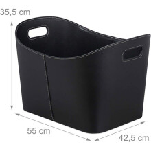 Accessorio per camino Panier à bûches 55 cm sintetico nero 13_0001898