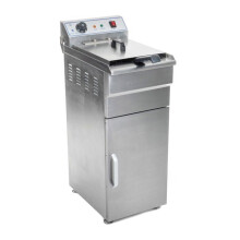 Hoogstaande roestvrijstalen friteuse 1 vat 16 liter met afneembare kuip en professionele timer 3614028