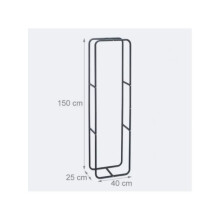 Scaffale porta-biglie in legno per camino acciaio 150 cm 13_0002176_2