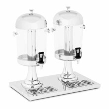 Fontaine Ă boisson - HELLOSHOP26 - 2 x 7 Litres - Acier inoxydable - Robinets pratiques - Nettoyage facile