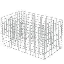 Jardinière lit surélevé plantes fleurs jardin à gabion acier galvanisé 90 x 50 x 50