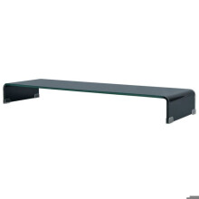 Televisie meubel buffet tv design praktisch steun voor monitor 110 cm zwart glas