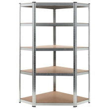 Scaffale di stoccaggio per carichi pesanti robusto per officina garage attrezzi argentato 90 x 90 x 180
