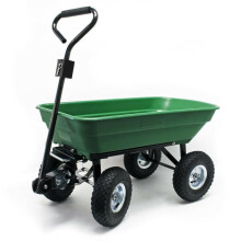 Carrinho de jardim manual 125 litros de capacidade 350 kg caçamba basculante reboque carrinho de mão